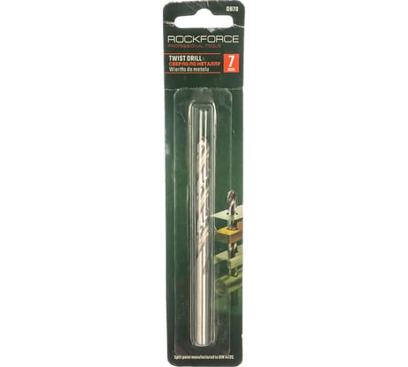 Сверло по металлу (7 мм; HSS; в блистере) ROCKFORCE RF-DB70(29118)