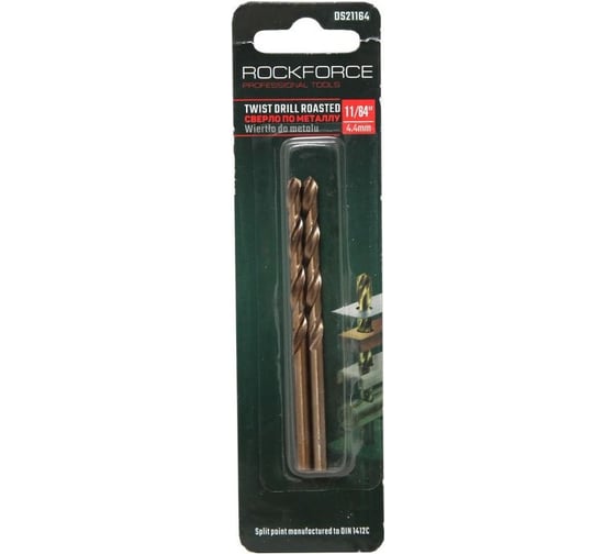 Сверло по металлу (2 шт; 3.5 мм; HSS-Co; в блистере) ROCKFORCE RF-DS235H(29140)