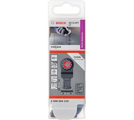 Пильное полотно Multi-Material (32x40 мм; 10 шт.) Bosch 2608664216