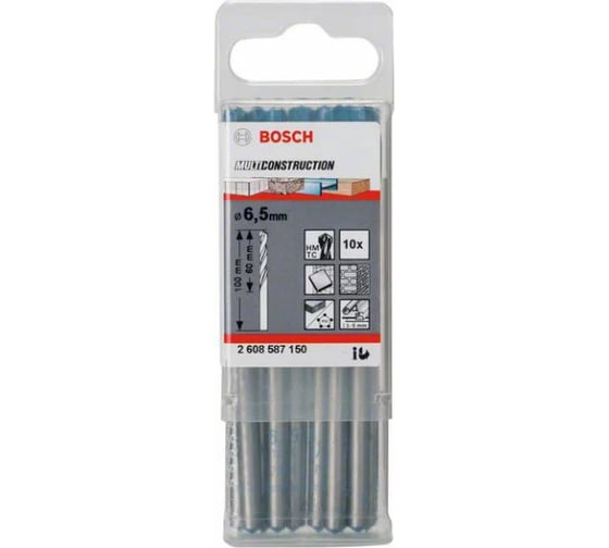 Сверло универсальное CYL-9 MultiConstruction (6.5x60x100 мм; 10 шт.) Bosch 2608587150
