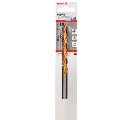 Сверло HSS-TiN по металлу (10х133 мм) Bosch 2608596751