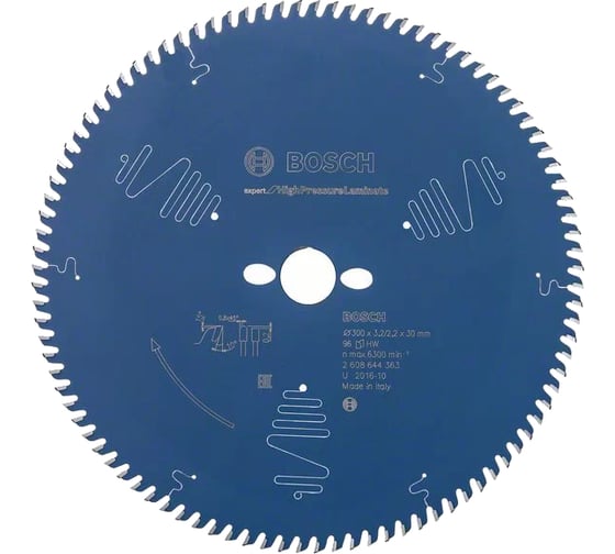 Диск пильный Expert for High Pressure Laminate (300x30 мм; 3.2/2.2 мм; 96T) Bosch 2608644363 1