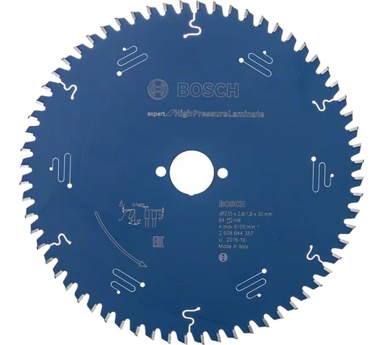 Диск пильный Expert for High Pressure Laminate (235x30 мм; 2.8/1.8 мм; 64T) Bosch 2608644357 1