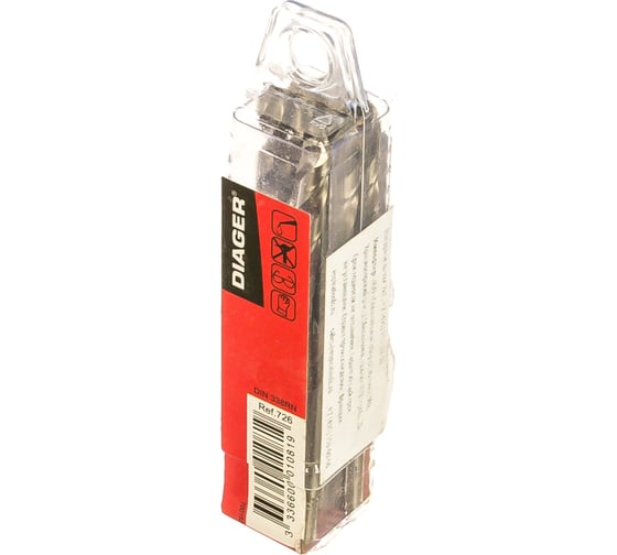 Сверло по металлу HSS-G PRO (10 шт; 5х52х86 мм) Diager 726D05