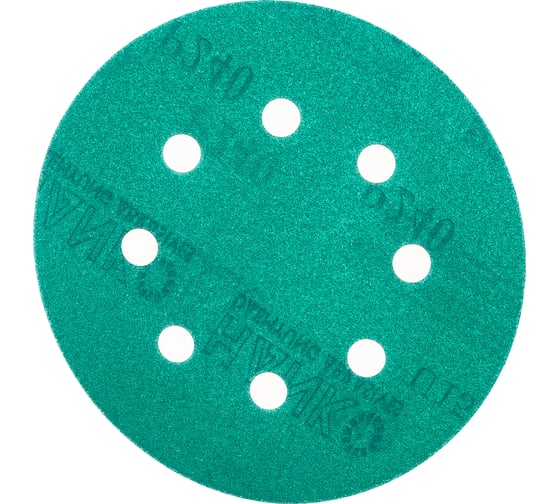 Диск шлифовальный DC341 Film Green (100 шт/уп; 125 мм; 8 отверстий; Р240) Hanko DC341.125.8.0240 1