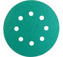 Диск шлифовальный DC341 Film Green (100 шт/уп; 125 мм; 8 отверстий; Р80) Hanko DC341.125.8.0080