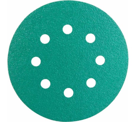 Диск DC341 Film Green Hanko 125 мм 8 отв Р 80 100 шт/уп DC341.125.8.0080