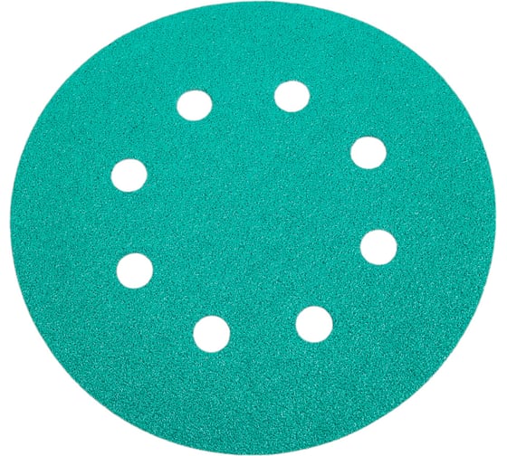Диск шлифовальный DC341 Film Green (100 шт/уп; 125 мм; 8 отверстий; Р80) Hanko DC341.125.8.0080