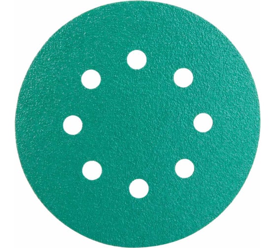 Диск шлифовальный DC341 Film Green (100 шт/уп; 125 мм; 8 отверстий; Р80) Hanko DC341.125.8.0080