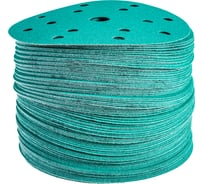 Диск шлифовальный DC341 Film Green (100 шт/уп; 150 мм; 15 отверстий; Р120) Hanko DC341.150.15.0120