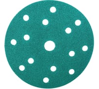 Диск шлифовальный DC341 Film Green (100 шт/уп; 150 мм; 15 отверстий; Р80) Hanko DC341.150.15.0080