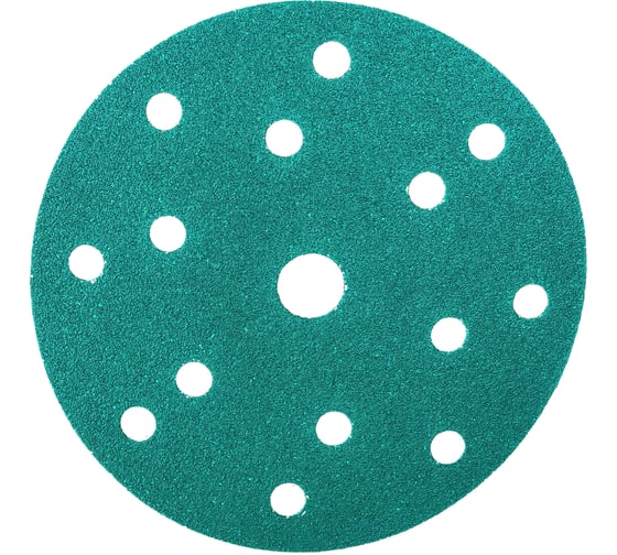 Диск шлифовальный DC341 Film Green (100 шт/уп; 150 мм; 15 отверстий; Р80) Hanko DC341.150.15.0080 1