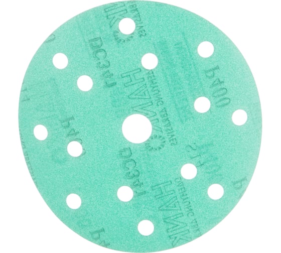 Диск шлифовальный DC341 Film Green (100 шт/уп; 150 мм; 15 отверстий; Р400) Hanko DC341.150.15.0400
