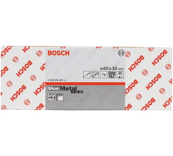 Ленты шлифовальные X573 Best for Metal (60x30 мм, K80, 30 шт.) Bosch 2608606881
