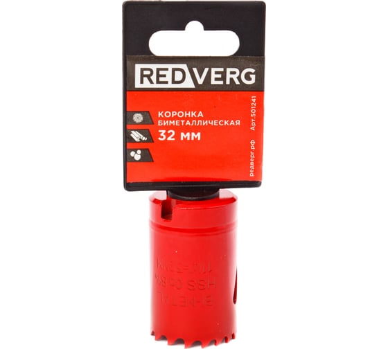 Коронка биметаллическая 32 мм REDVERG 6627103 1