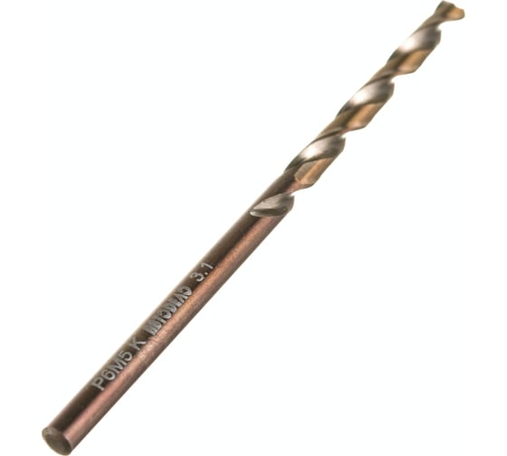 Сверло по металлу Cobalt 5% Professional (3.1х36х65 мм; Р6М5К5) АвтоDело 15209