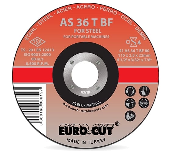 Круг отрезной по металлу 125х2,5х22 мм, T41 Euro-Cut 808603 1