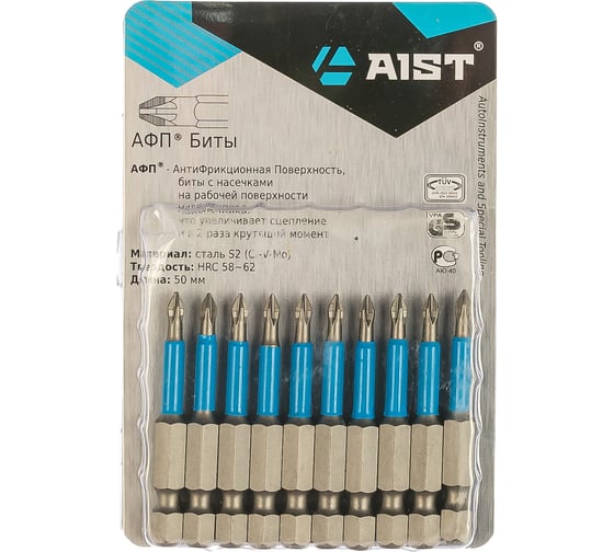 Бита PHILLIPS PH0, 1/4", 10 шт. AIST 1135000P10 00-00010986