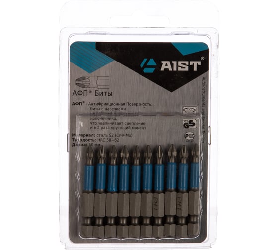 Бита PHILLIPS PH1, 1/4", 10 шт. AIST 1135001P10 00-00010987 1