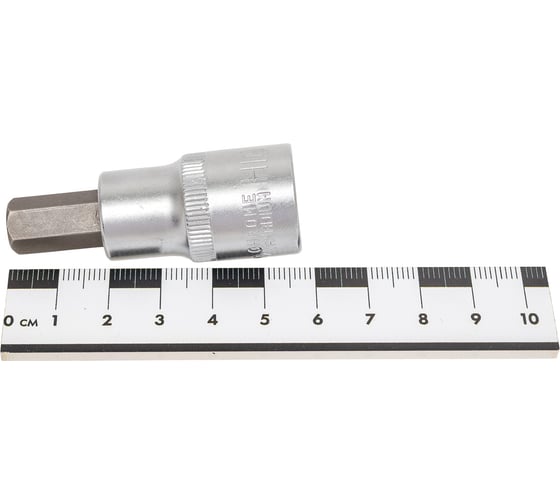 Головка со вставкой шестигранник 10 мм, 1/2" ,L=55 мм АвтоDело 39290 14974