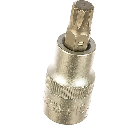Головка со вставкой шестигранник 10 мм, 1/2" ,L=55 мм АвтоDело 39290 14974 1