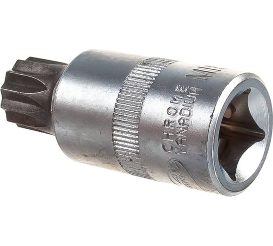 Головка со вставкой SPLINE M16 с отверстием 1/2", L=55 мм АвтоDело 39516 15006