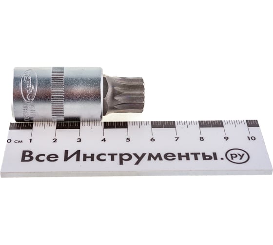 Головка со вставкой SPLINE M16 с отверстием 1/2", L=55 мм АвтоDело 39516 15006