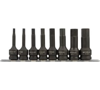 Набор головок ударных 1/2" HEX 5-19 мм, 8 шт., L-78 мм, на планке АвтоDело 39098 15960