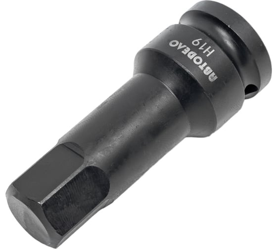 Набор головок ударных 1/2" HEX 5-19 мм, 8 шт., L-78 мм, на планке АвтоDело 39098 15960