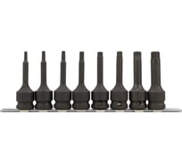 Набор головок ударных 1/2", TORX T25-T60, 8 шт., , L-78 мм, на планке АвтоDело 40180 15971