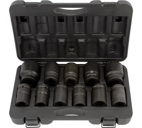 Набор головок ударных 1" 11 шт., L=80 мм, пластиковый чемодан АвтоDело 40329 15164