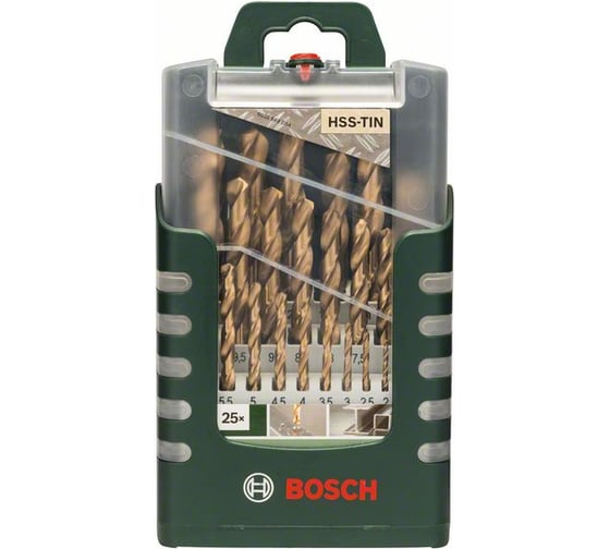 Набор сверл HSS-TiN 25 шт., D1-13 Bosch 2609255136