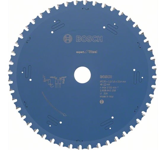 Диск пильный 235x25,4 мм, 48 зубьев Expert for Steel Bosch 2608643058