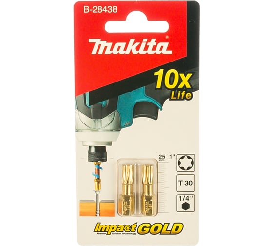 Бита Impact Gold (Torx 30; 25 мм; 2 шт.) Makita B-28438 1