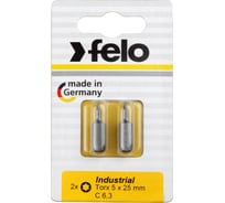 Бита серии Industrial TX6, 25 мм, 2 шт на блистере Felo 02606036