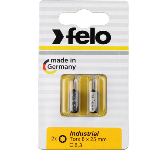 Бита серии Industrial TX9, 25 мм, 2 шт на блистере Felo 02609036
