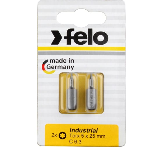 Бита серии Industrial TX7, 25 мм, 2 шт на блистере Felo 02607036 1