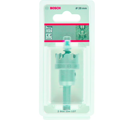 Коронка Precision for Sheet Metal с твердосплавными напайками 28 мм Bosch 2608594137