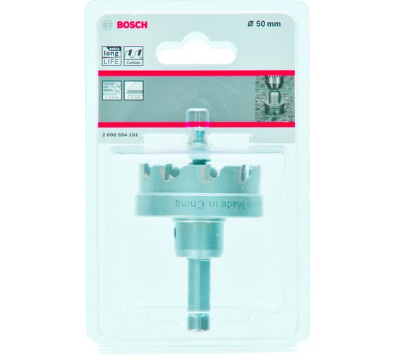 Коронка Precision for Sheet Metal с твердосплавными напайками 50 мм Bosch 2608594151