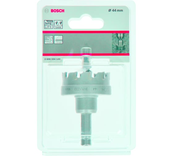 Коронка Precision for Sheet Metal с твердосплавными напайками 44 мм Bosch 2608594148