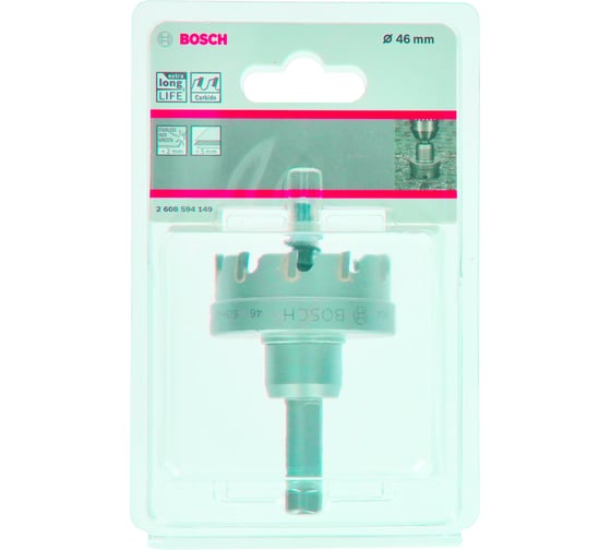 Коронка Precision for Sheet Metal с твердосплавными напайками 46 мм Bosch 2608594149