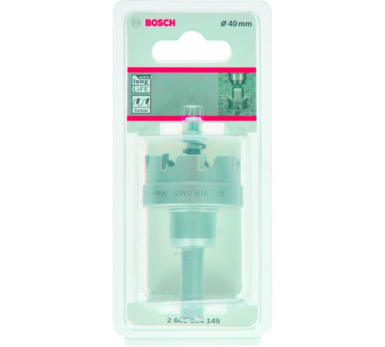 Коронка Precision for Sheet Metal с твердосплавными напайками 40 мм Bosch 2608594145