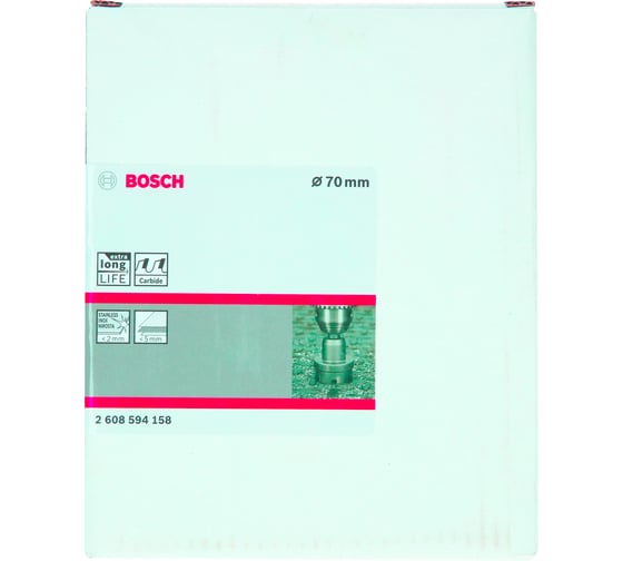 Коронка Precision for Sheet Metal с твердосплавными напайками 70 мм Bosch 2608594158