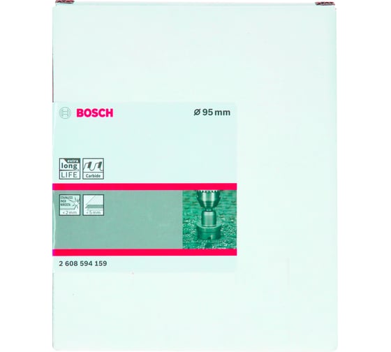 Коронка Precision for Sheet Metal с твердосплавными напайками 95 мм Bosch 2608594159