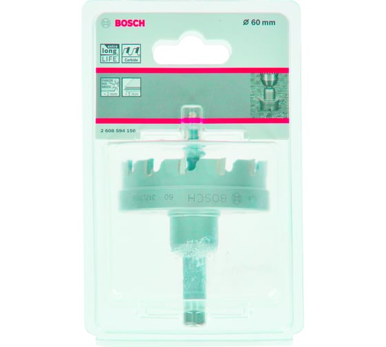Коронка Precision for Sheet Metal с твердосплавными напайками 60 мм Bosch 2608594156