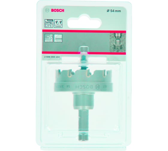Коронка Precision for Sheet Metal с твердосплавными напайками 54 мм Bosch 2608594154