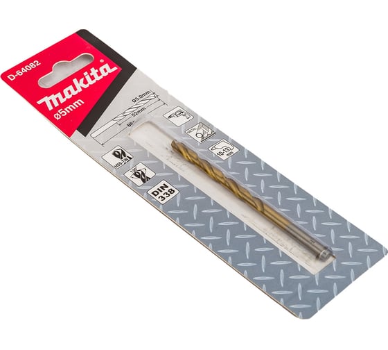 Сверло по металлу HSS-TiN (5х86 мм) Makita D-64082