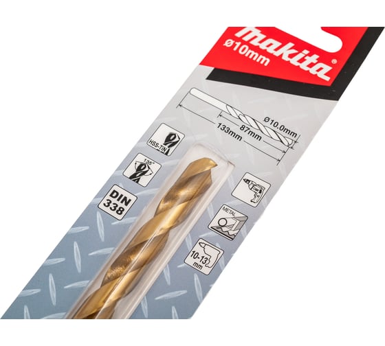 Сверло по металлу HSS-TiN (10х133 мм) Makita D-64185