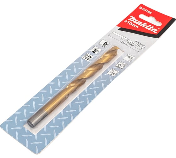 Сверло по металлу HSS-TiN (10х133 мм) Makita D-64185
