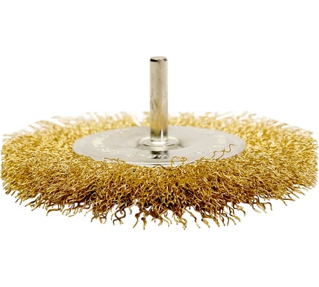 Щетка дисковая (100 мм; сталь латунированная 0.3 мм; хвостовик 6 мм) для дрели VMX 511717